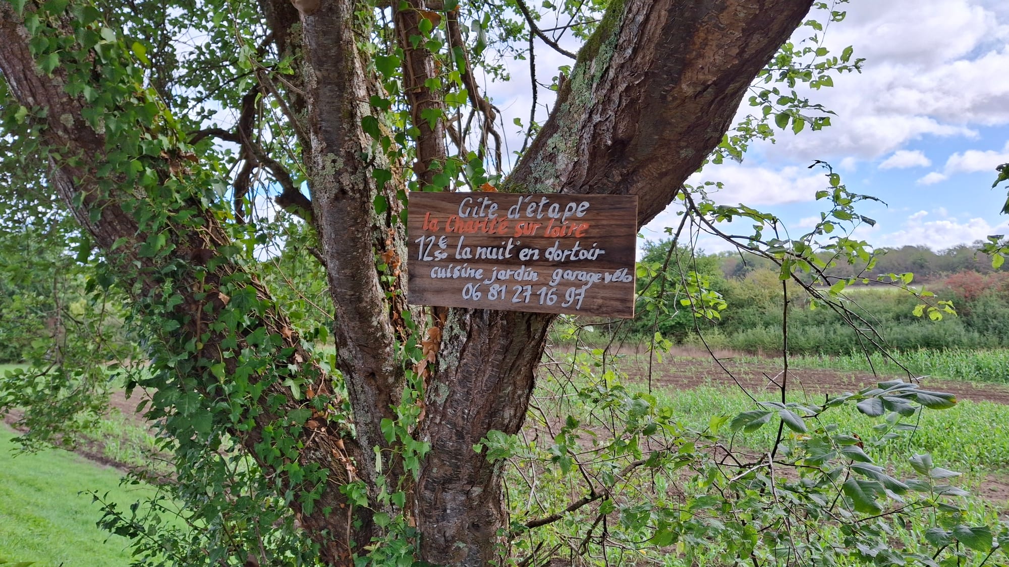 €12.50 a night with a vegetable garden!